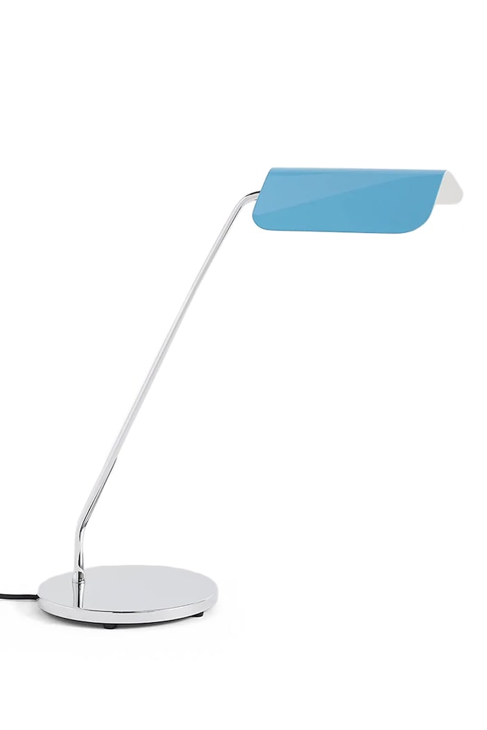 HAY Lampa stołowa ze stali 38 x 16 cm niebieski AD344.A638