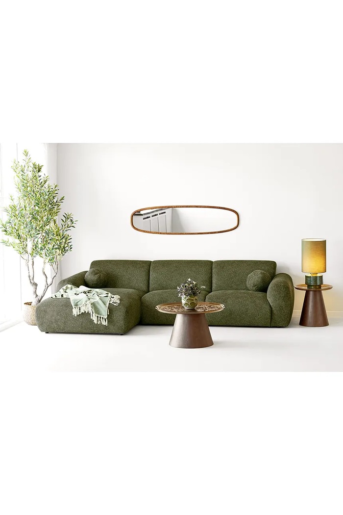 Lampa stołowa z kamionki Sibsey House Nordic 6450009 zielony