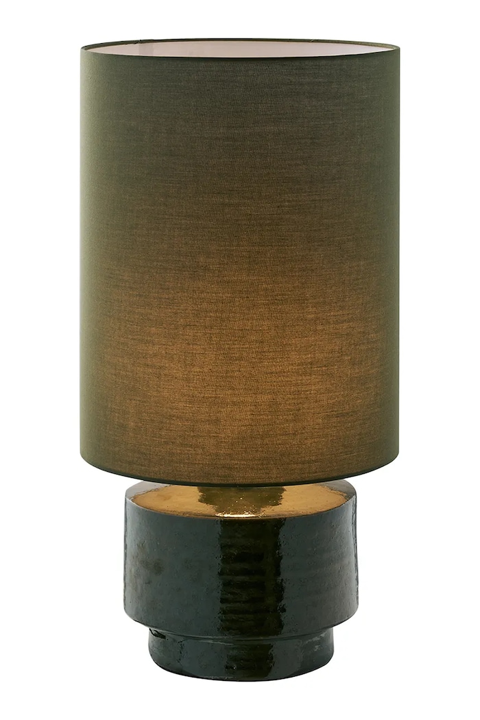 House Nordic Lampa stołowa z kamionki Sibsey 6450009 zielony AW26