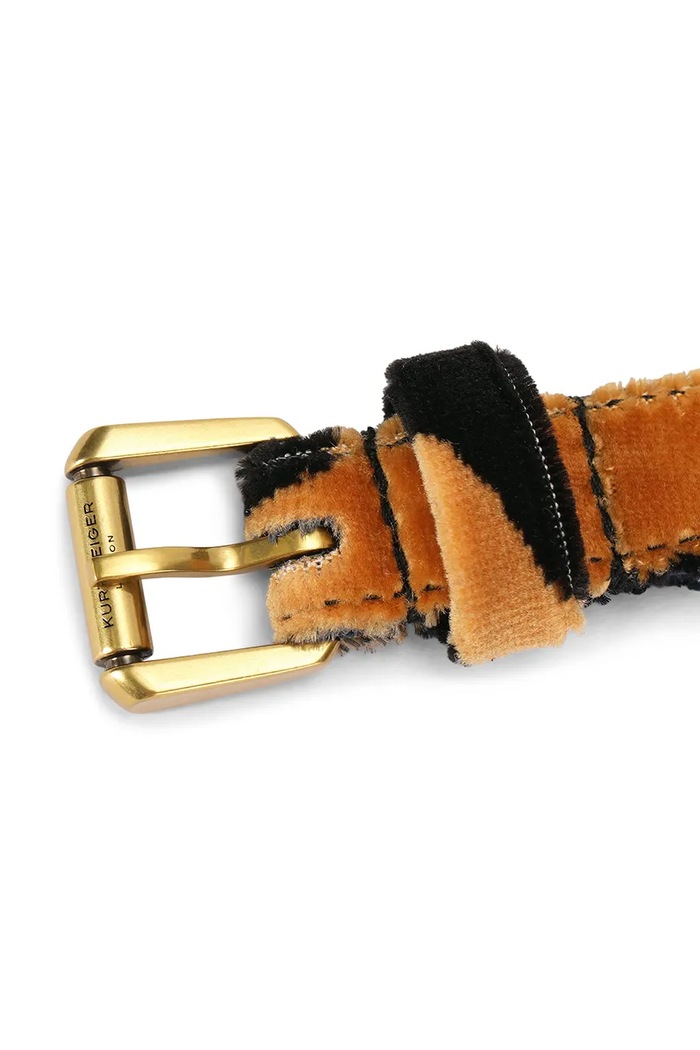 Akcesoria Kurt Geiger London Pasek damski zamszowy Ophelia 6210091789 pomarańczowy