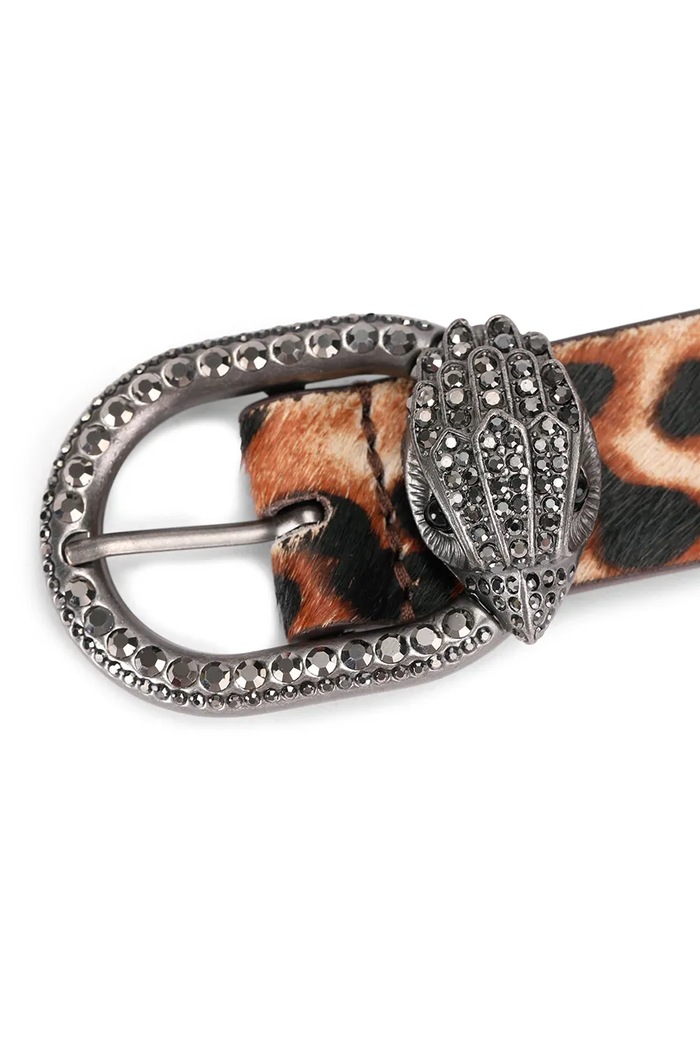 Akcesoria Kurt Geiger London Pasek damski skórzany Mayfair 5257839109 brązowy