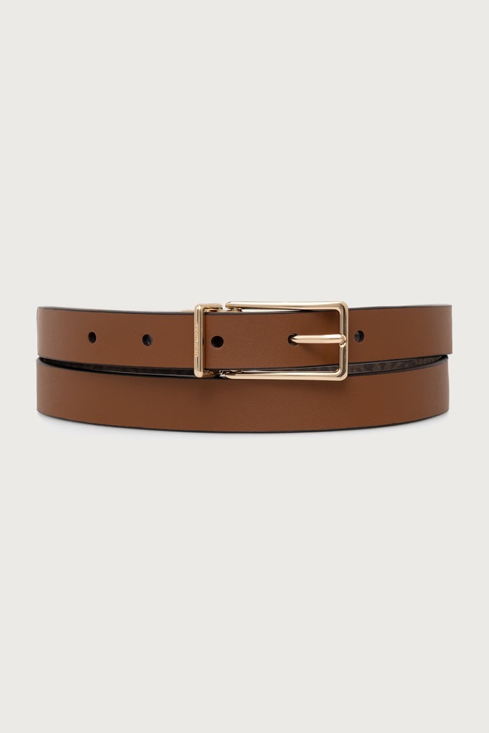 MICHAEL Michael Kors Pasek dwustronny damski 29MKWB557912 brązowy AW26