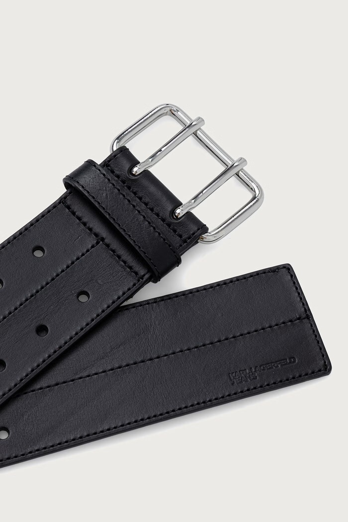 Karl Lagerfeld Jeans Remen za žene kožni B4W33112 crna AW26
