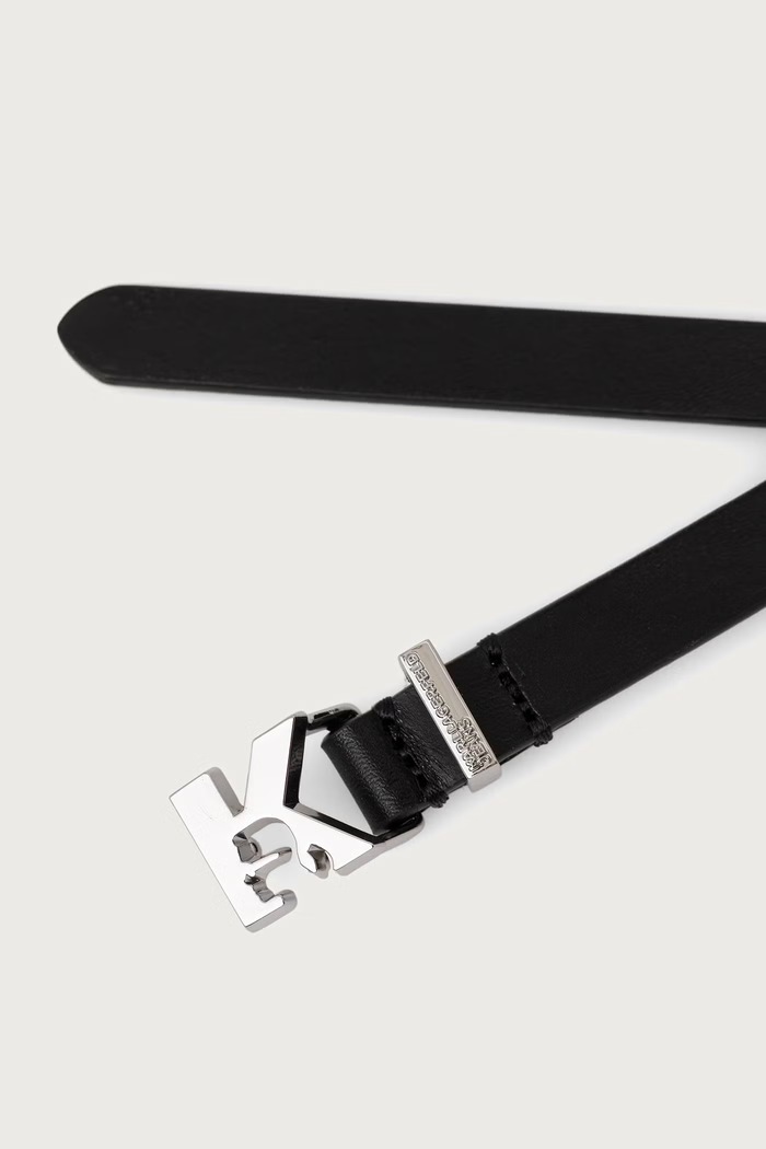 Karl Lagerfeld Jeans ζώνη γυναικεία δερμάτινη B4W33109 μαύρο AW26