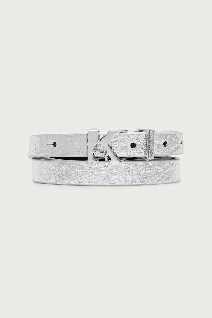 Karl Lagerfeld Jeans Колан дамски сребърен B4W33075