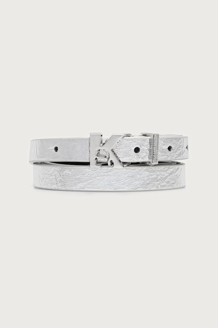 Karl Lagerfeld Jeans Колан дамски сребърен B4W33075