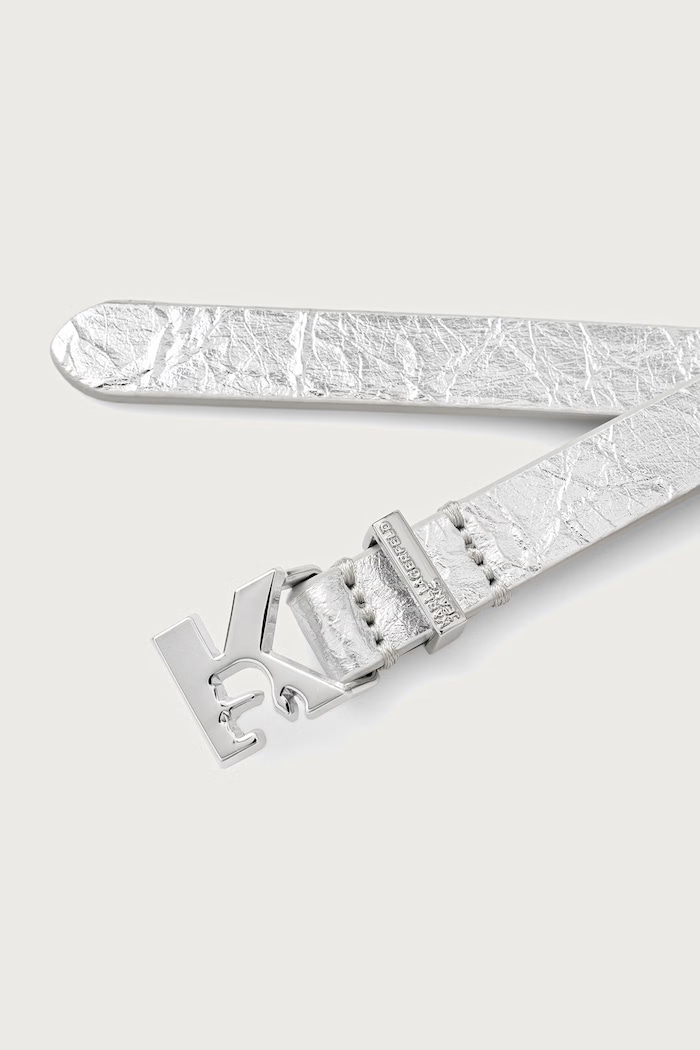 Karl Lagerfeld Jeans Колан дамски B4W33075 сребърен AW26