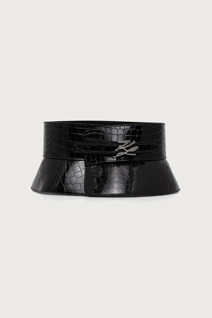 Karl Lagerfeld Remen za žene crna B4W33021