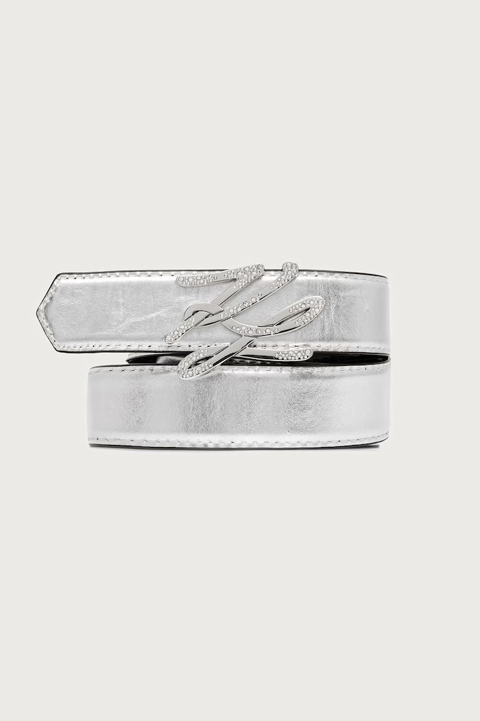 Karl Lagerfeld Двустранен колан дамски от кожа B4W33023 черен AW26