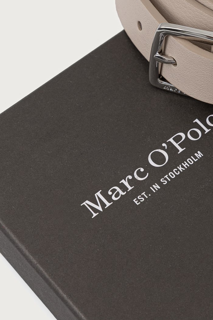 Akcesoria Marc O'Polo Pasek damski skórzany 5000013693 beżowy