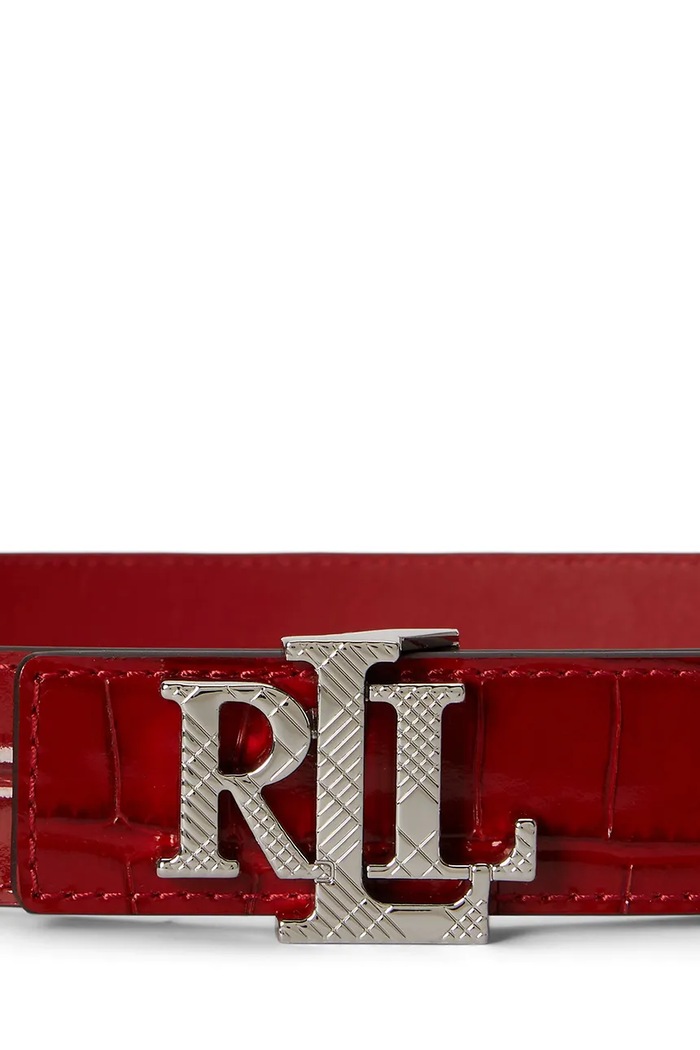 Akcesoria Lauren Ralph Lauren Pasek dwustronny damski skórzany 412P18557 czerwony