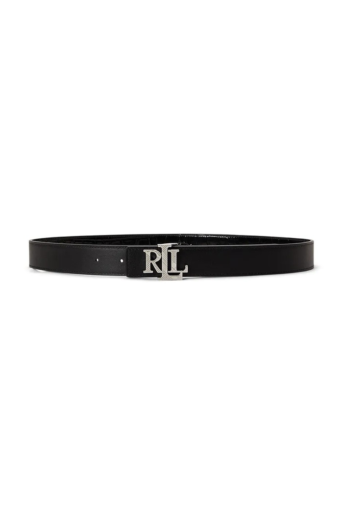 Lauren Ralph Lauren Pasek dwustronny damski skórzany 412P18557 czarny AW26