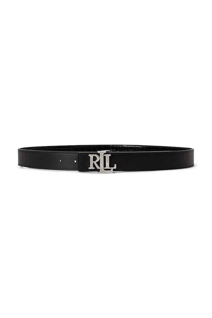 Lauren Ralph Lauren Pasek dwustronny damski skórzany 412P18557 czarny AW26