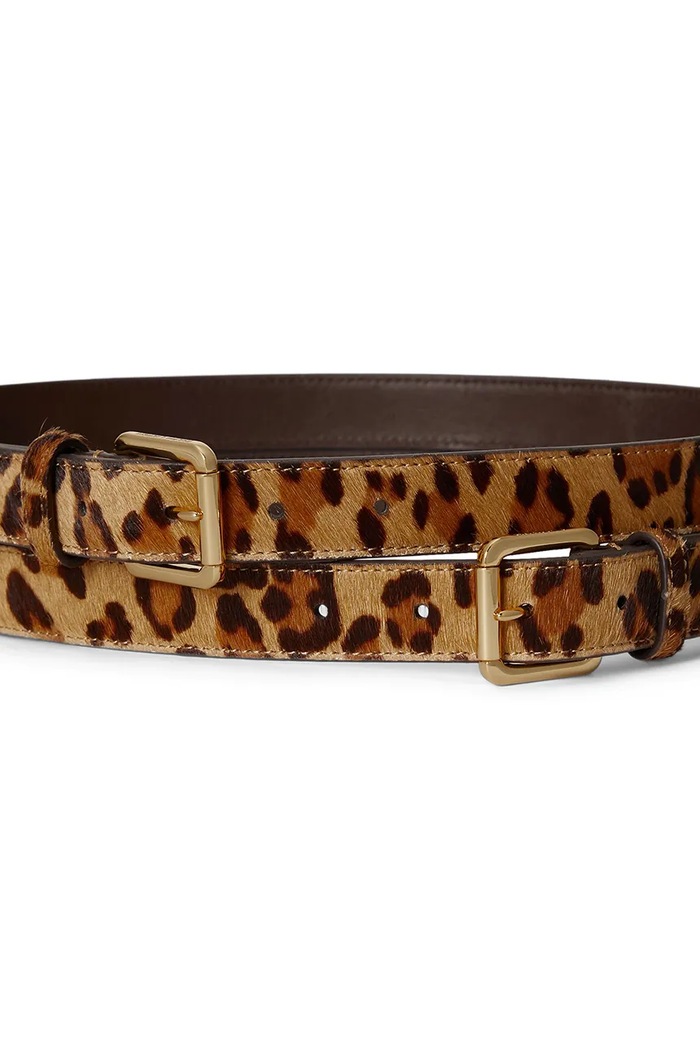 Lauren Ralph Lauren Pasek damski skórzany 412P18562 brązowy AW26