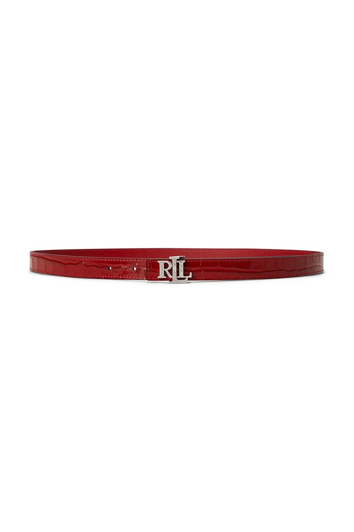 Lauren Ralph Lauren Pasek dwustronny damski skórzany czerwony 412P18556