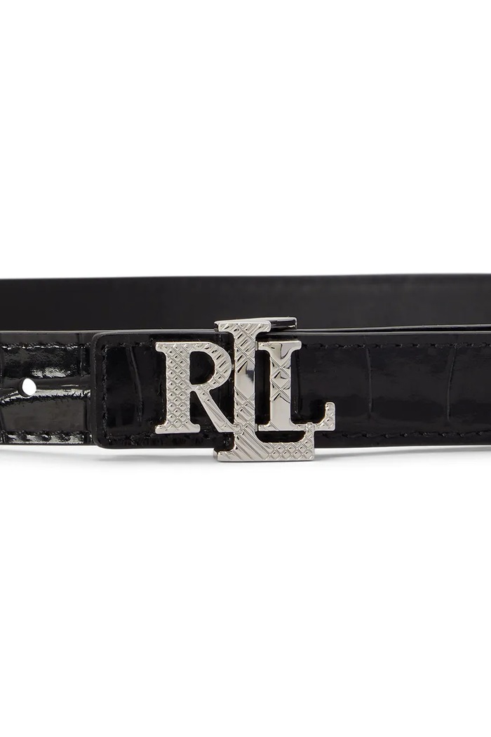 Akcesoria Lauren Ralph Lauren Pasek dwustronny damski skórzany 412P18556 czarny