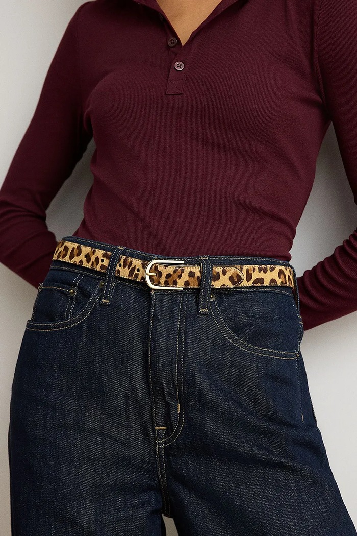 Akcesoria Lauren Ralph Lauren Pasek damski skórzany 412P16745 multicolor