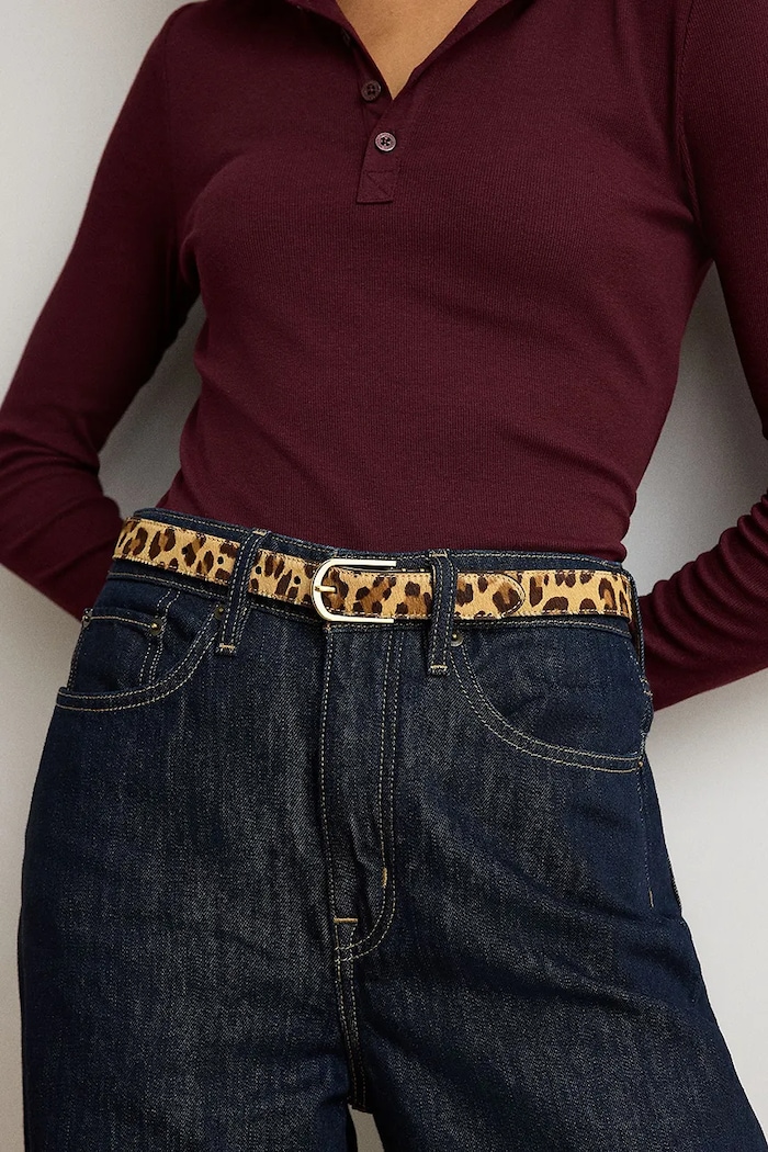 Akcesoria Lauren Ralph Lauren Pasek damski skórzany 412P16745 multicolor