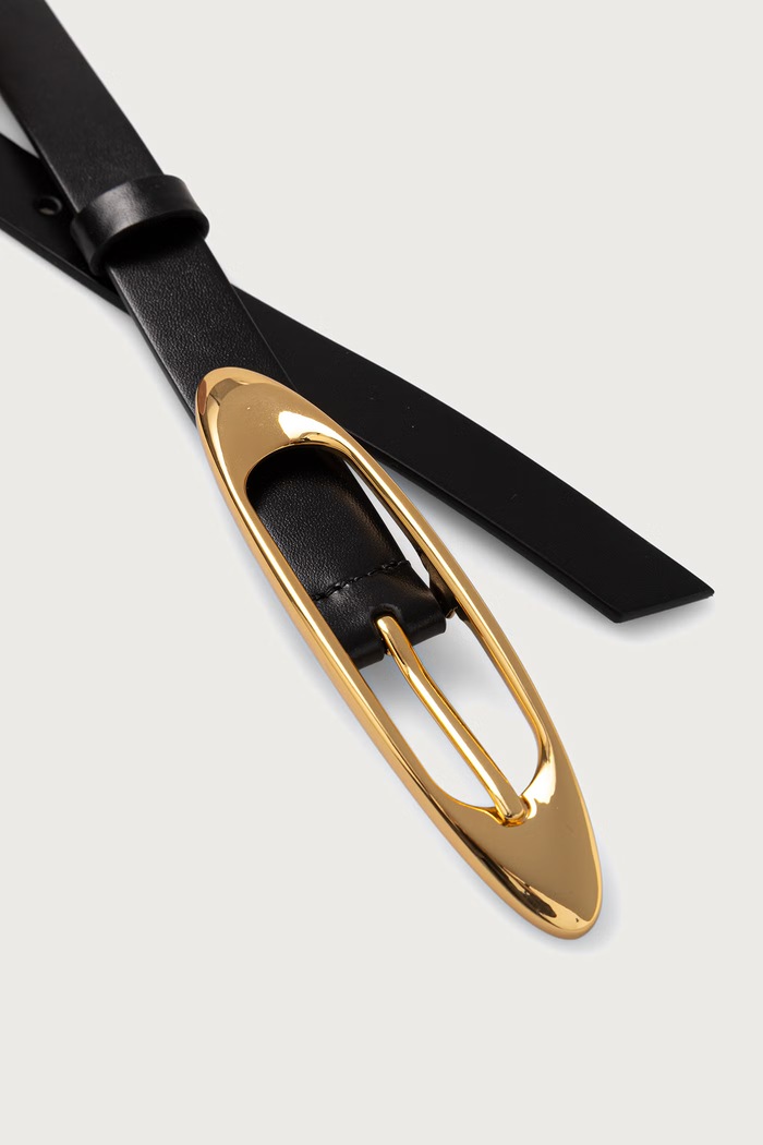 Patrizia Pepe Pasek damski skórzany 2W0035.L048 czarny AW26