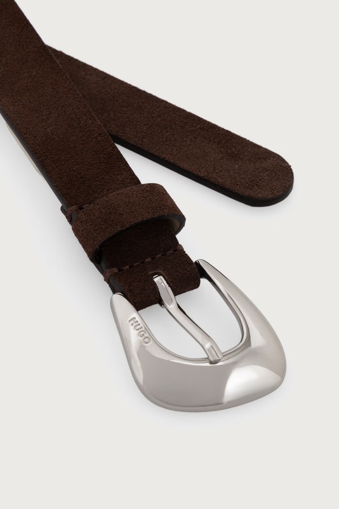 HUGO Ремінь жіночий шкіряний Prisci-Sd_Sz25 50572931 коричневий AW26