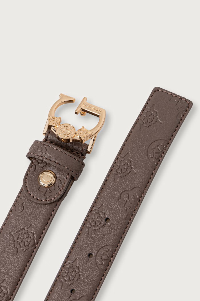 Guess Pasek damski z imitacji skóry CARMELLA BW9501.P6430 brązowy AW26