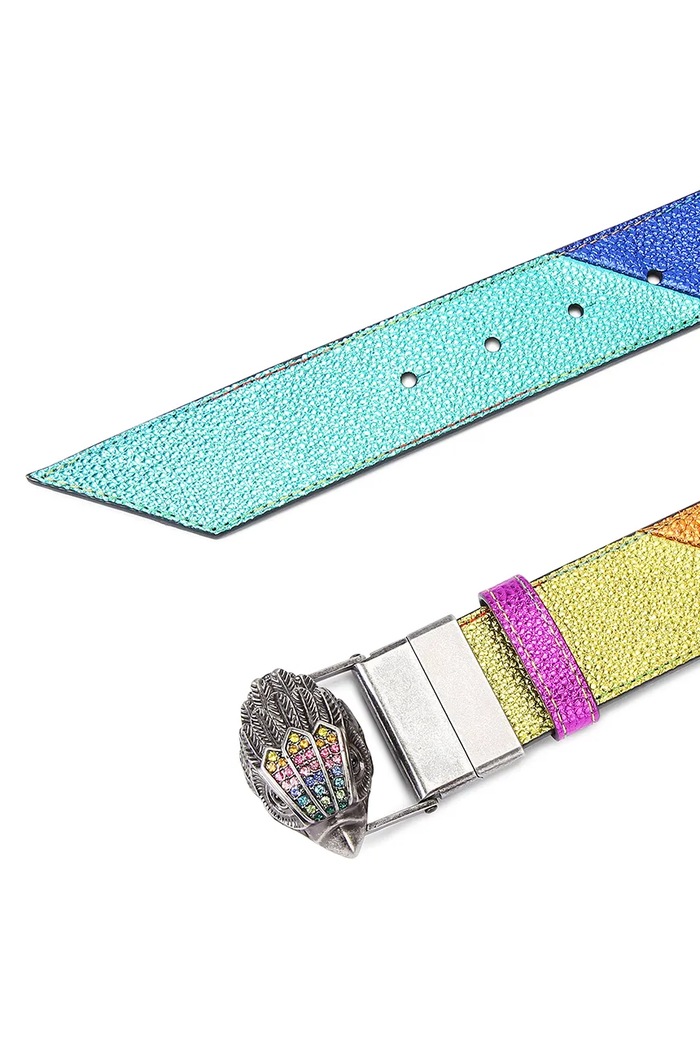 Akcesoria Kurt Geiger London pasek dwustronny damski skórzany 5411869109 multicolor