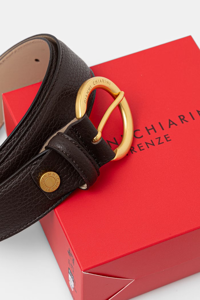 Akcesoria Gianni Chiarini pasek damski skórzany CINTURE DONNA GRAIN CN.K00958.GRN brązowy
