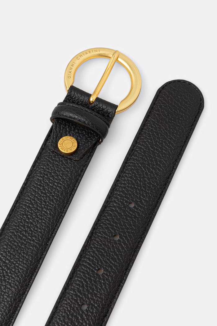 Gianni Chiarini pasek damski skórzany CINTURE DONNA GRAIN CN.K00958.GRN czarny AW26