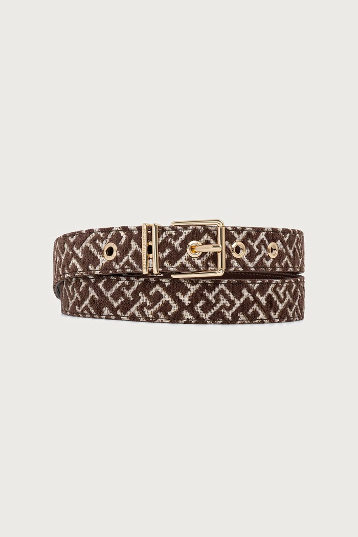 Tommy Hilfiger Pasek damski brązowy AW0AW19141