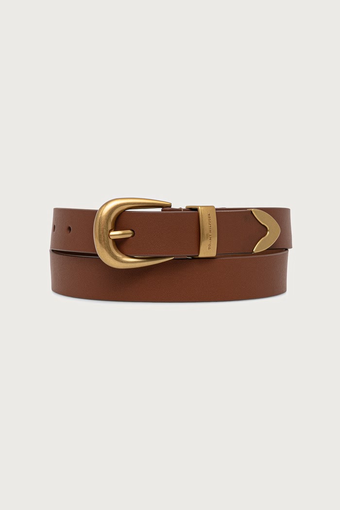 Tommy Hilfiger Pas ženski usnjeni rjava AW0AW19296