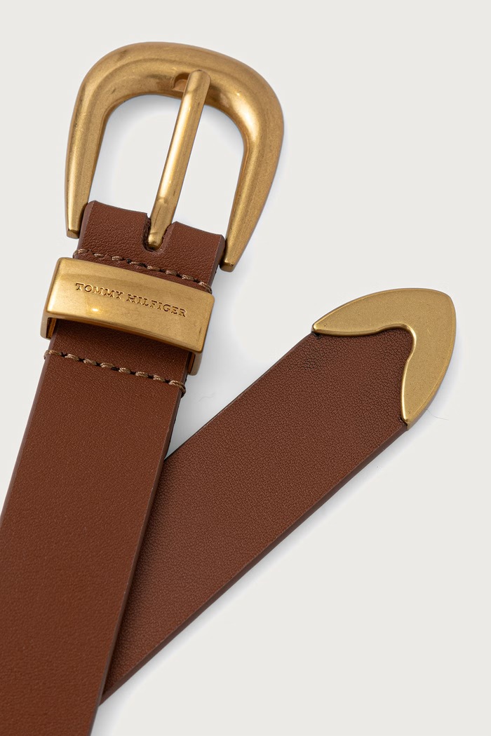 Tommy Hilfiger Pas ženski usnjeni AW0AW19296 rjava AW26