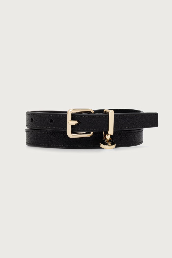 Tommy Hilfiger pasek damski skórzany czarny AW0AW19151