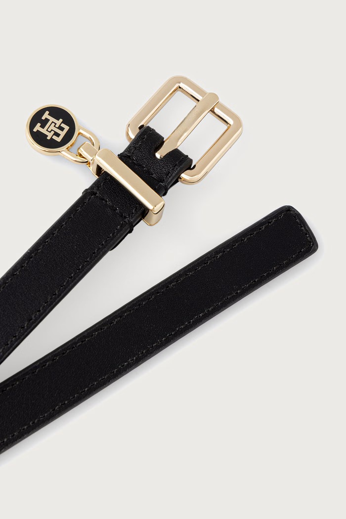 Tommy Hilfiger pasek damski skórzany AW0AW19151 czarny AW26
