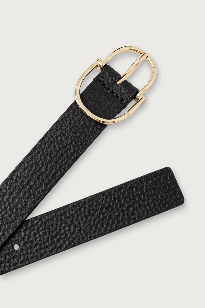 Tommy Hilfiger pasek damski skórzany AW0AW19145 czarny AW26