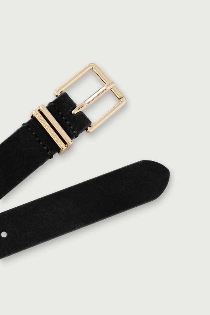 Tommy Hilfiger pasek damski zamszowy AW0AW19143 czarny AW26