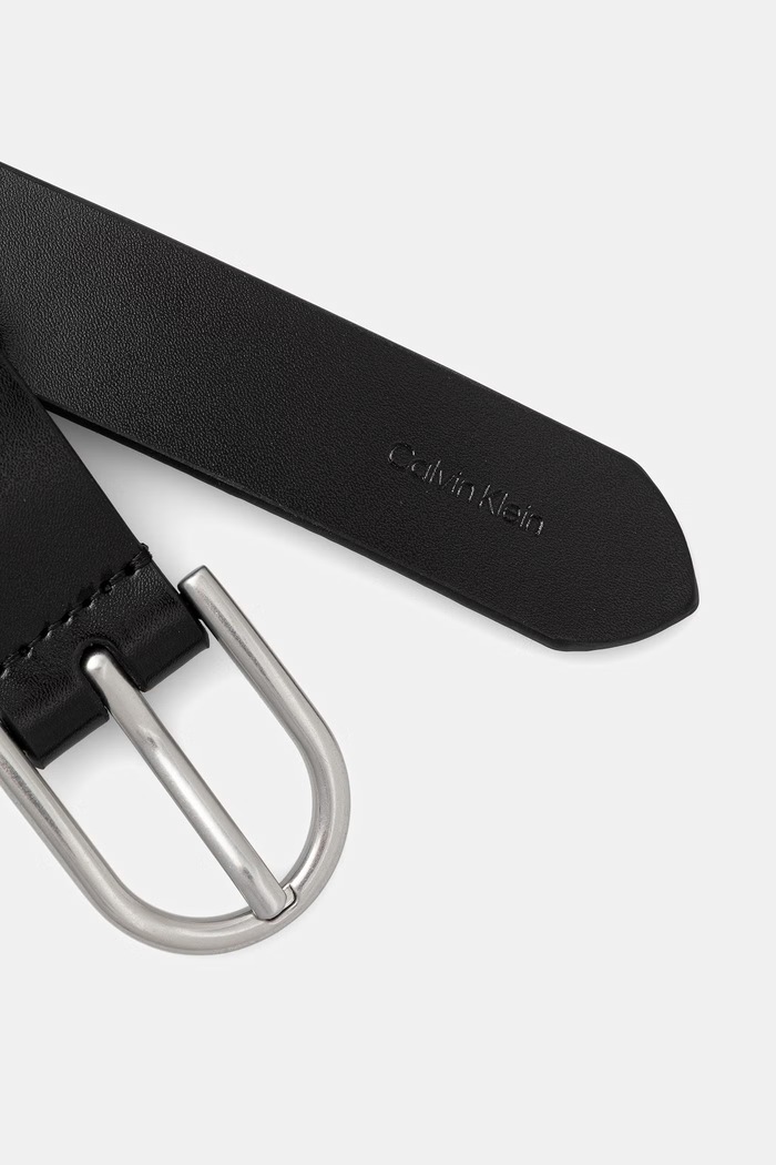 Calvin Klein pasek damski skórzany LV04F7107G czarny AW26