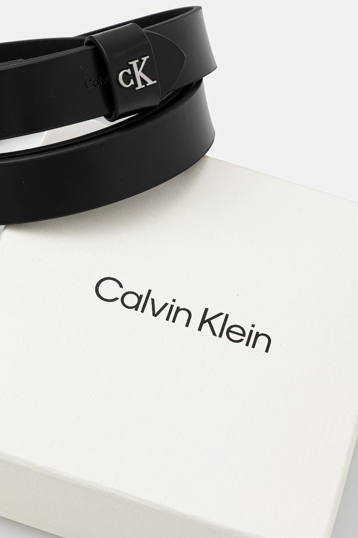 Akcesoria Calvin Klein pasek damski skórzany LV04F7107G czarny