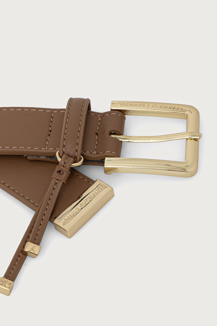 Armani Exchange opasok dámsky z imitácie kože XW003081.AF19902 béžová AW26