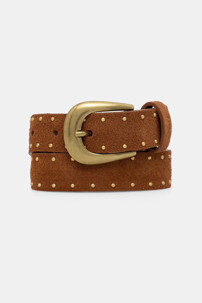 Levi's remen za žene od brušene kože BELLA STUDDED smeđa 007ZP
