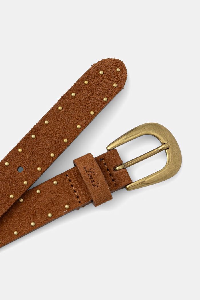 Levi's remen za žene od brušene kože BELLA STUDDED 007ZP smeđa AW26