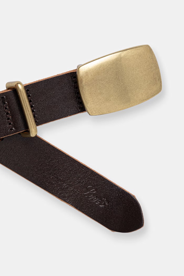 Levi's ζώνη γυναικεία δερμάτινη PRESIDIO PLAQUE BUCKLE 007ZM καφέ AW26