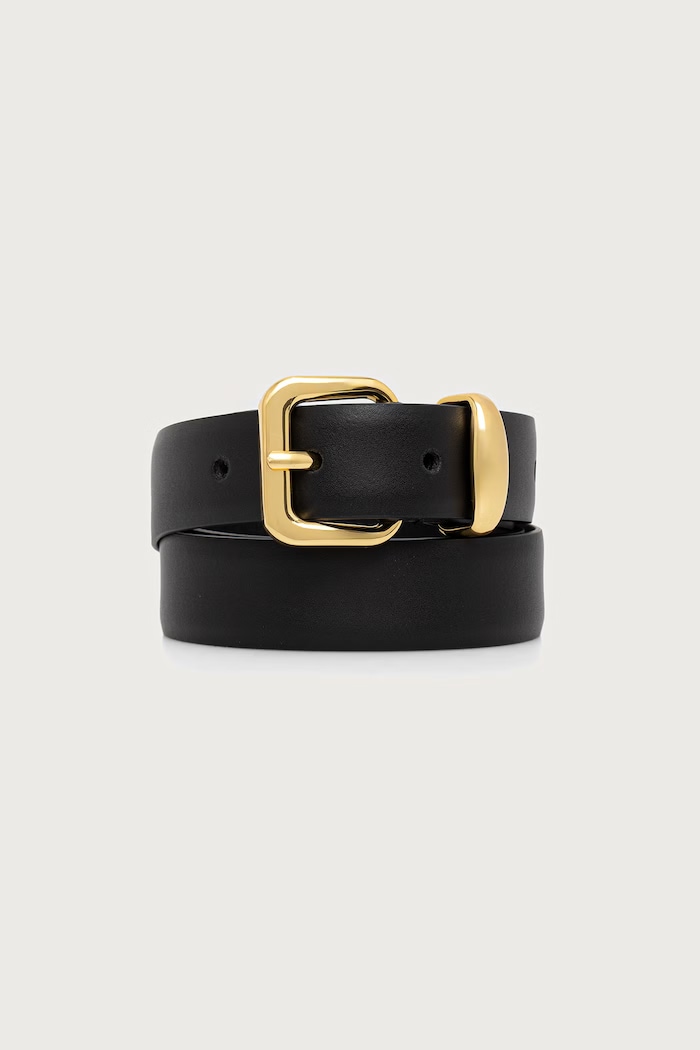 Trussardi Pasek damski skórzany czarny B315B000067N