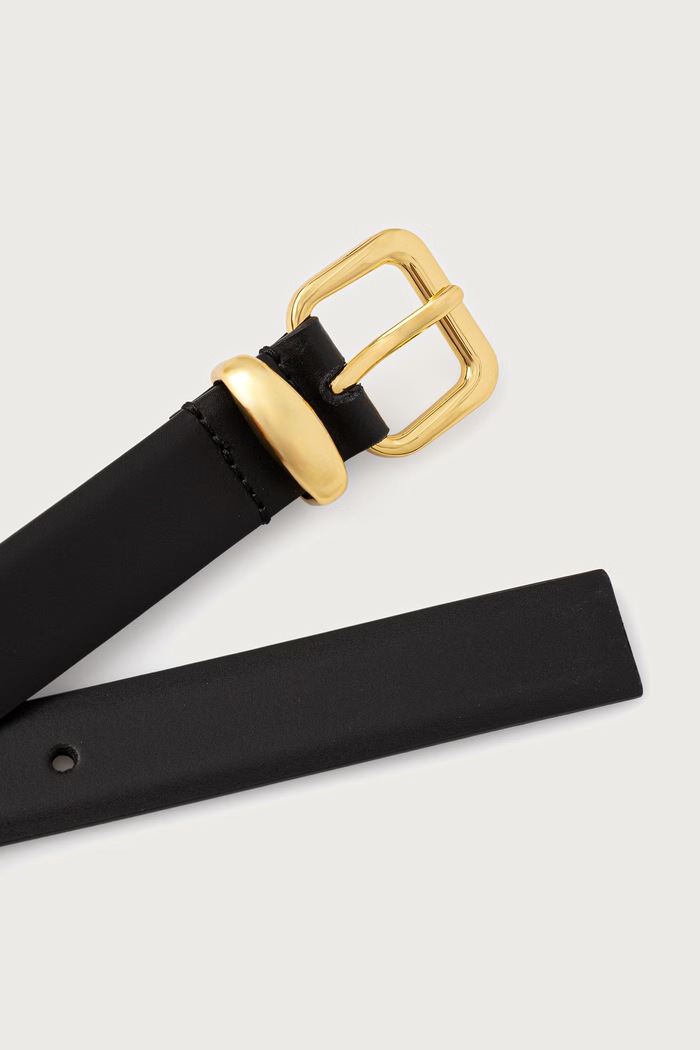 Trussardi Pasek damski skórzany B315B000067N czarny AW26
