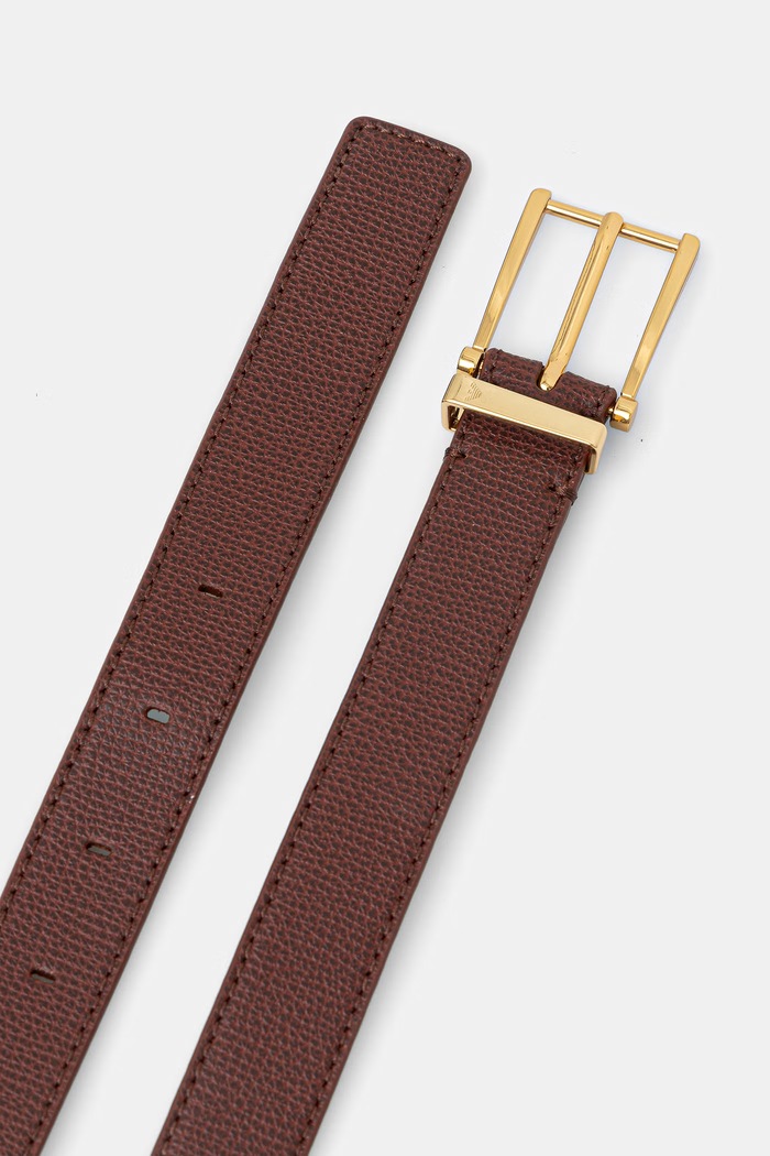 Emporio Armani pasek damski skórzany EW005723.AF29687 brązowy AW26