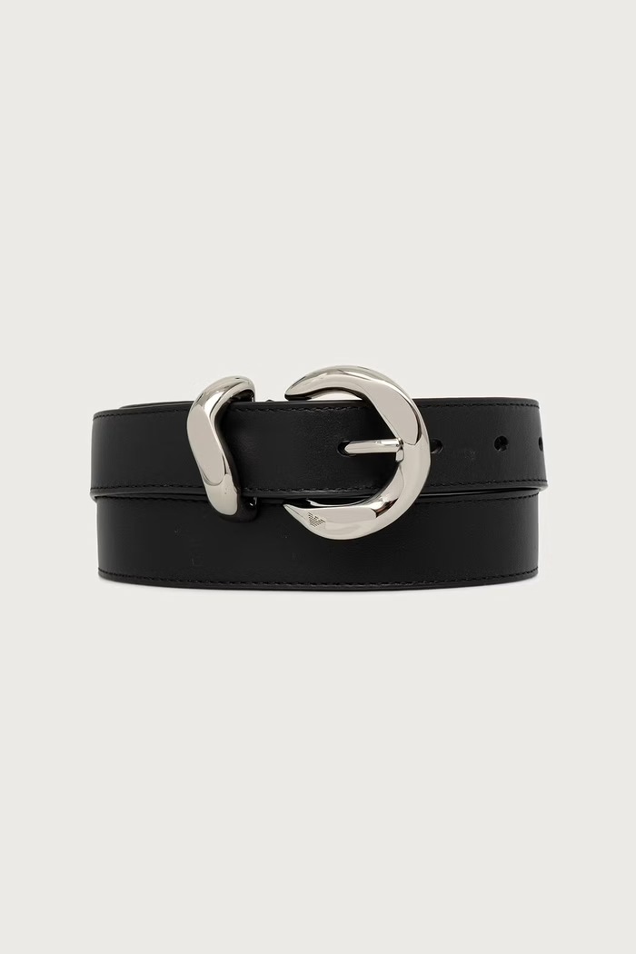 Emporio Armani Pasek damski skórzany czarny EW004916.AF17556