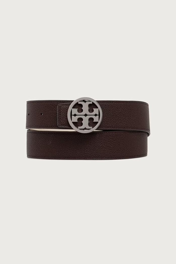 Tory Burch Pasek damski skórzany Miller brązowy 174541