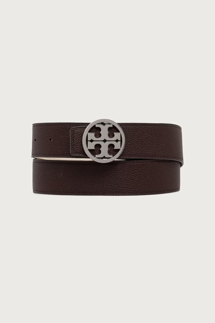 Tory Burch Pasek damski skórzany Miller brązowy 174541