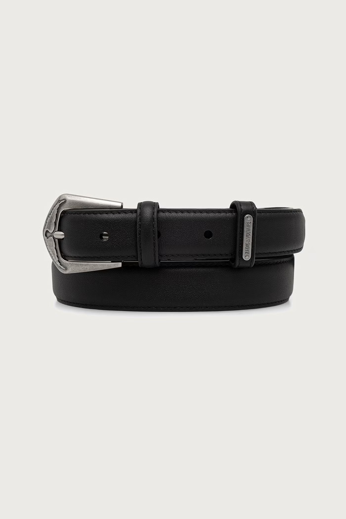 Zadig&Voltaire Ζώνη γυναικεία δερμάτινη JIM μαύρο LWBT01364