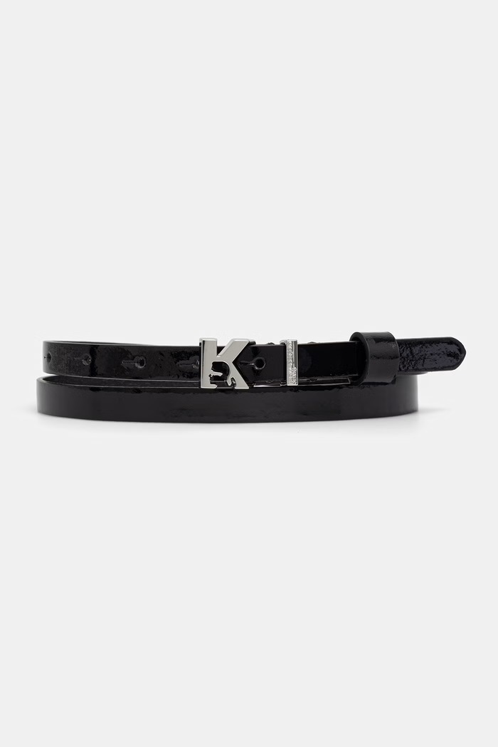 Karl Lagerfeld Jeans curea pentru femei din piele negru B3W33072