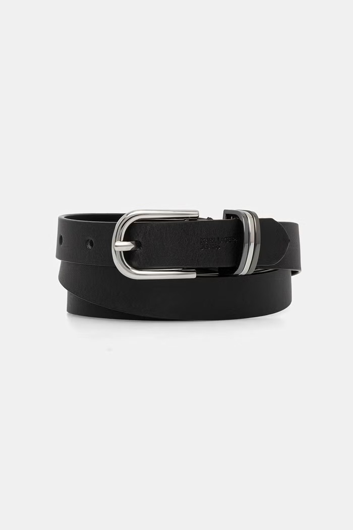 Karl Lagerfeld Jeans curea pentru femei din piele negru B3W33062